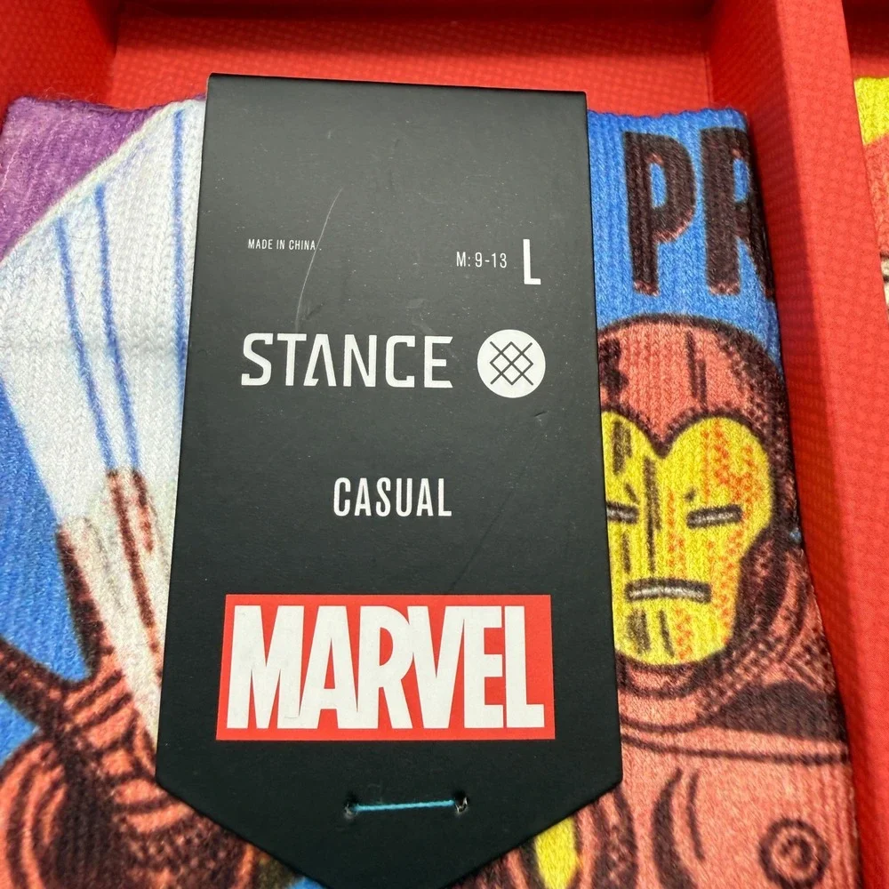 Stance x Marvel Box Set Mens L Spider-Man Iron Man Captain America Socks